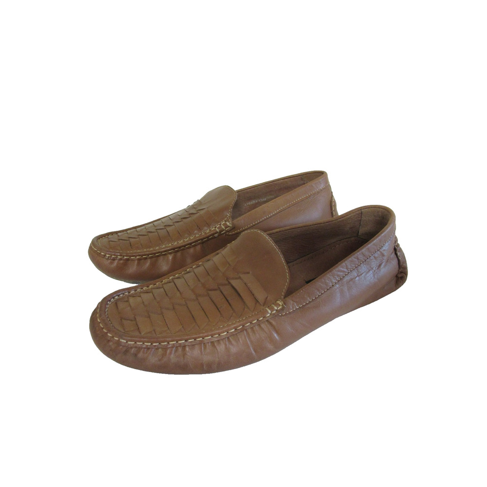 GIORGIO BRUTINI Men's Tan Leather 13 M Slip On Casual Driving Loafers